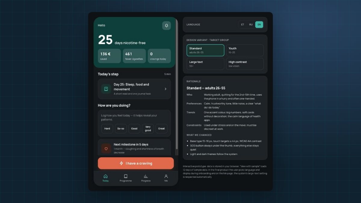Two working prototypes for an Estonian public-health tender