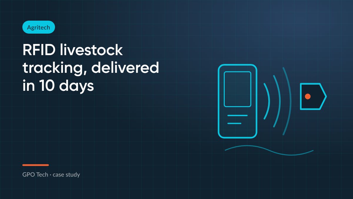 RFID livestock tracking on a handheld UHF terminal, delivered in 10 days