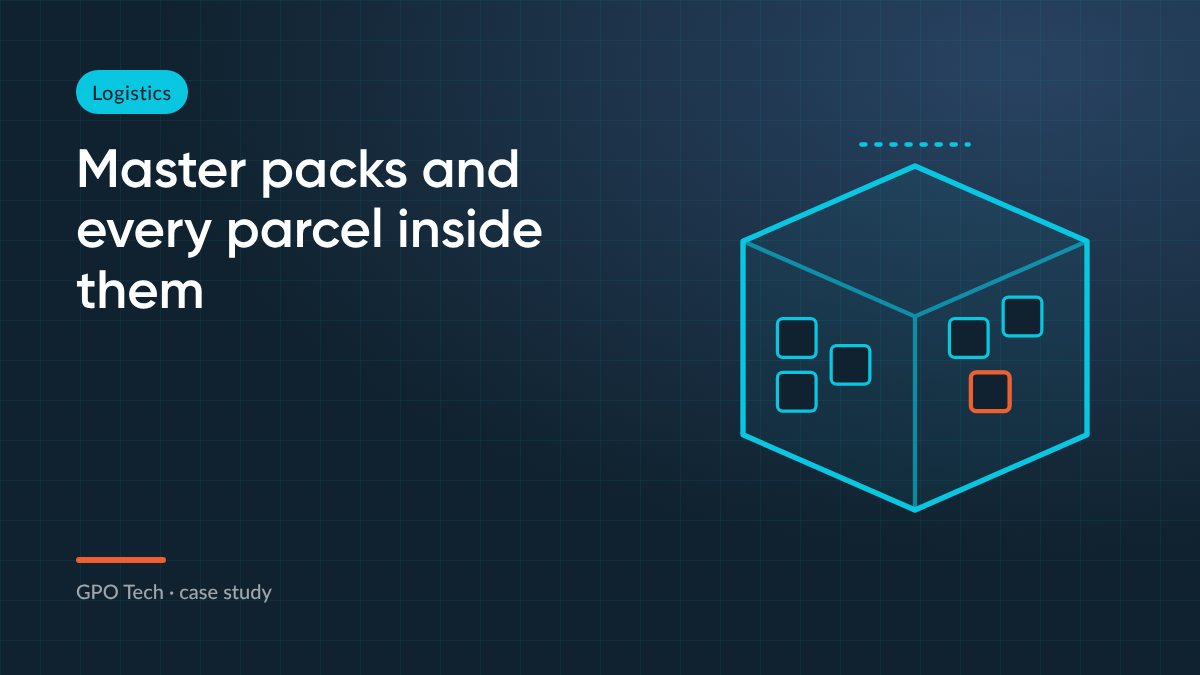 Courier app that tracks master packs and every parcel inside them