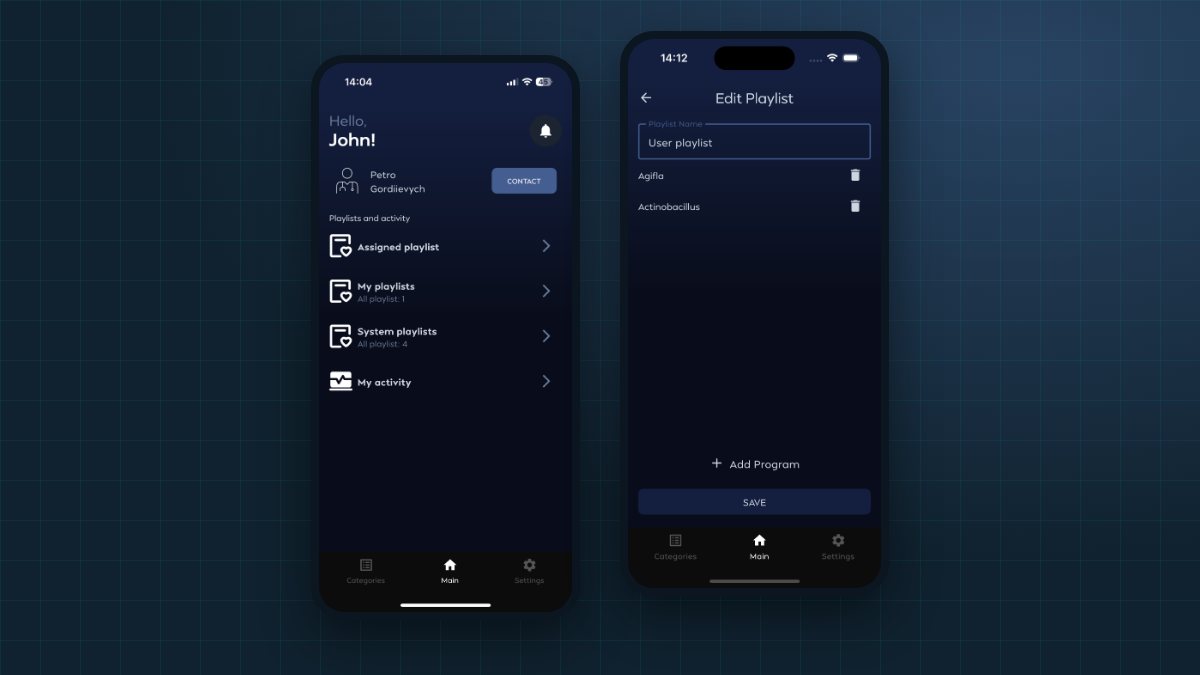 Therapy device, patient app and doctor CRM as one connected system