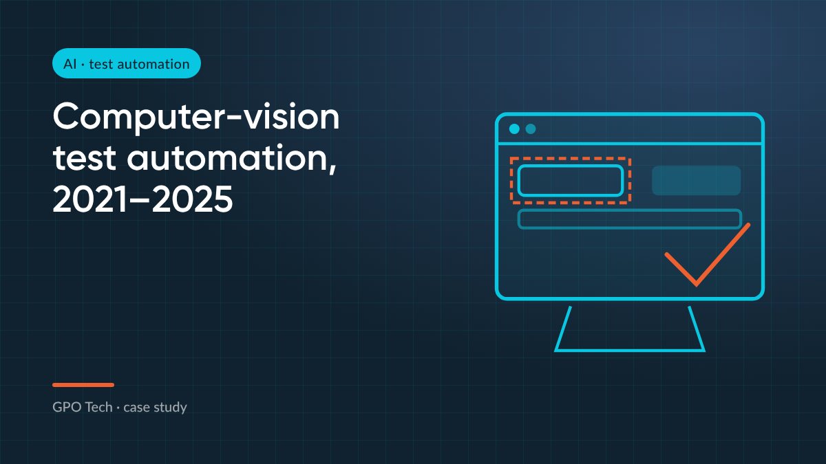 Computer-vision test automation for a German SaaS, 2021–2025